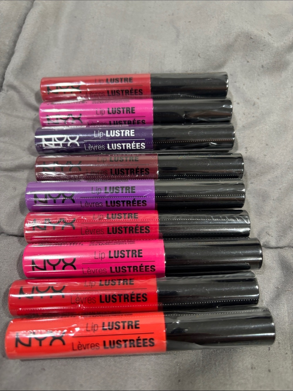 NYX Lip Lustre Glosses - Red, Pink, Purple, Berry Assortment